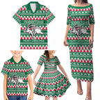 Personalised Rabbitohs Rugby Family Matching Puletasi Dress and Hawaiian Shirt Christmas Simple Vibe 2023 LT9