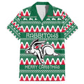 Personalised Rabbitohs Rugby Family Matching Puletasi Dress and Hawaiian Shirt Christmas Simple Vibe 2023 LT9