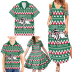 Personalised Rabbitohs Rugby Family Matching Summer Maxi Dress and Hawaiian Shirt Christmas Simple Vibe 2023 LT9