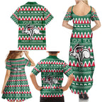 Personalised Rabbitohs Rugby Family Matching Summer Maxi Dress and Hawaiian Shirt Christmas Simple Vibe 2023 LT9