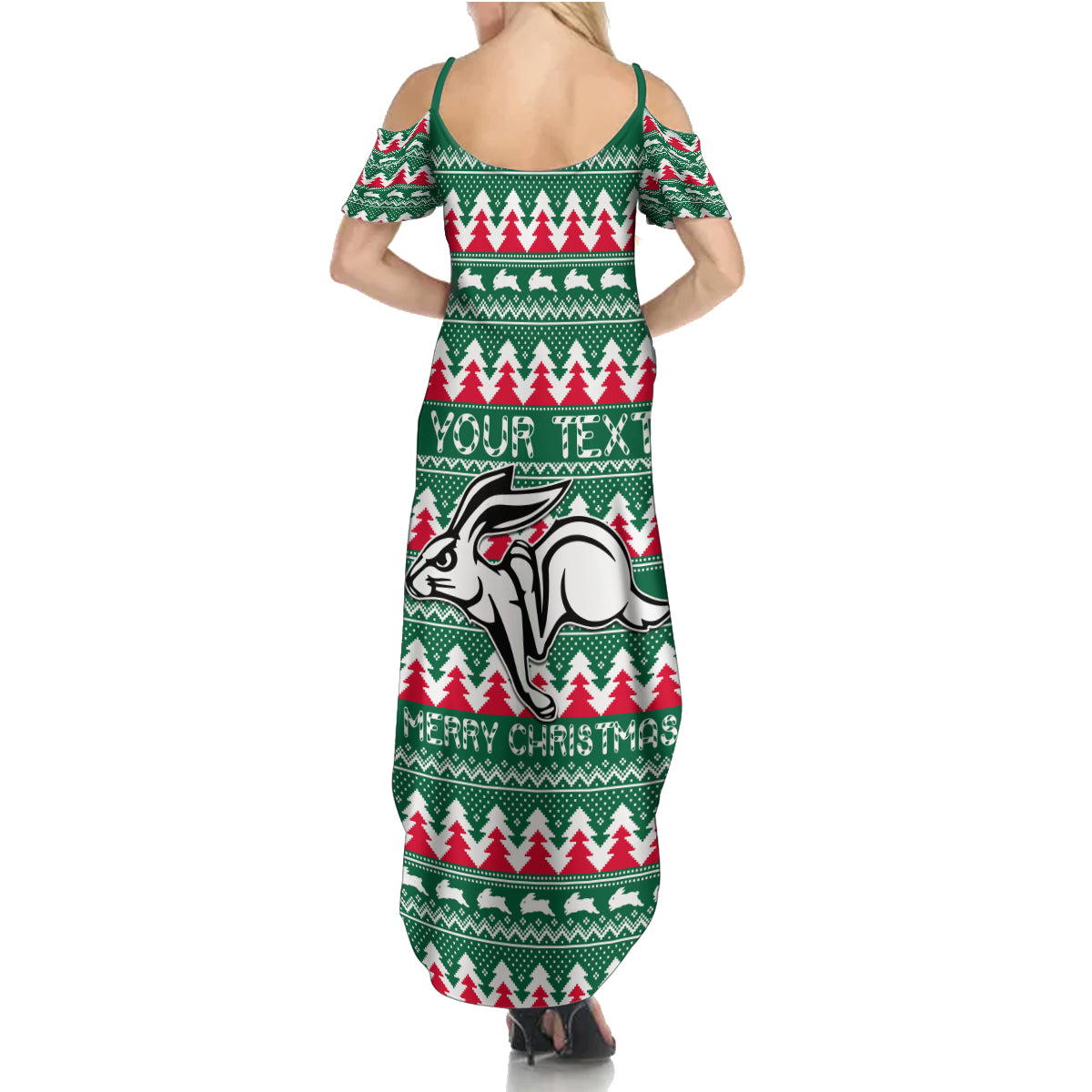 Personalised Rabbitohs Rugby Family Matching Summer Maxi Dress and Hawaiian Shirt Christmas Simple Vibe 2023 LT9