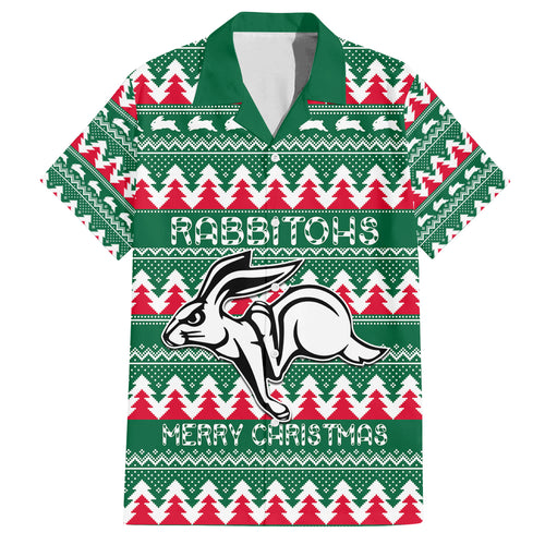 Personalised Rabbitohs Rugby Family Matching Tank Maxi Dress and Hawaiian Shirt Christmas Simple Vibe 2023 LT9