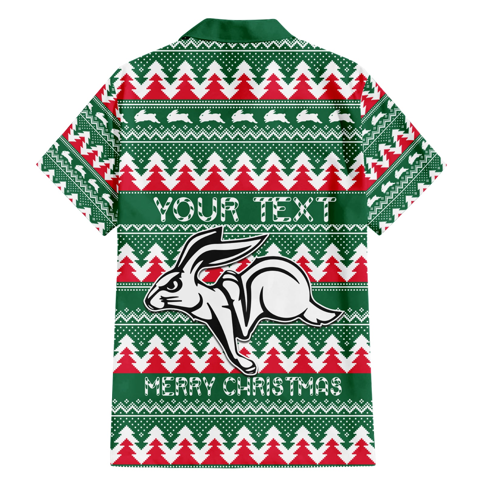 Personalised Rabbitohs Rugby Hawaiian Shirt Christmas Simple Vibe 2023 LT9