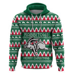 Personalised Rabbitohs Rugby Hoodie Christmas Simple Vibe 2023 LT9