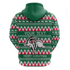 Personalised Rabbitohs Rugby Hoodie Christmas Simple Vibe 2023 LT9