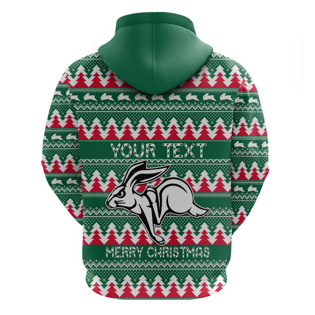 Personalised Rabbitohs Rugby Hoodie Christmas Simple Vibe 2023 LT9