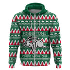 Personalised Rabbitohs Rugby Hoodie Christmas Simple Vibe 2023 LT9