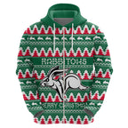 Personalised Rabbitohs Rugby Hoodie Christmas Simple Vibe 2023 LT9