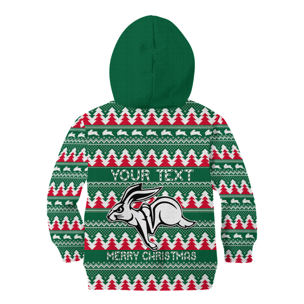 Personalised Rabbitohs Rugby Kid Hoodie Christmas Simple Vibe 2023 LT9