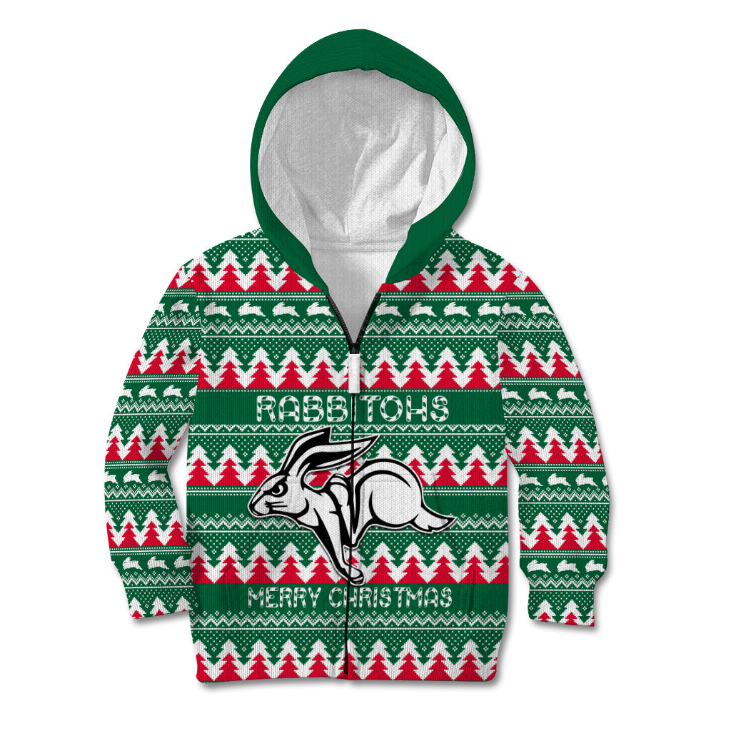 Personalised Rabbitohs Rugby Kid Hoodie Christmas Simple Vibe 2023 LT9