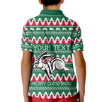 Personalised Rabbitohs Rugby Kid Polo Shirt Christmas Simple Vibe 2023 LT9