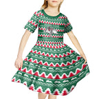 Personalised Rabbitohs Rugby Kid Short Sleeve Dress Christmas Simple Vibe 2023 LT9