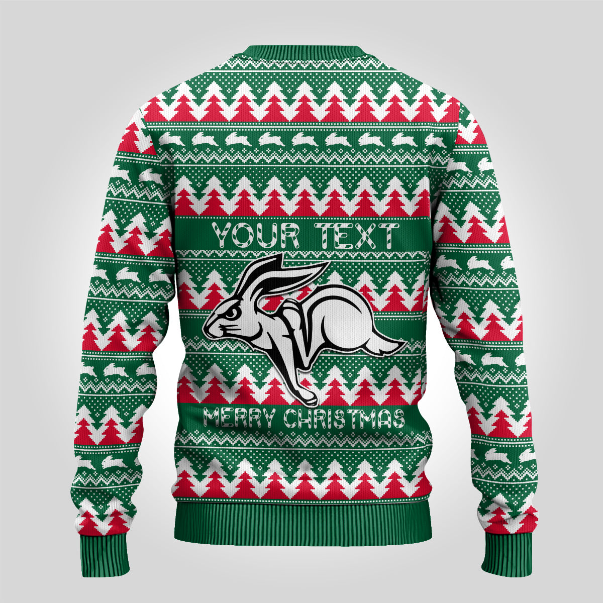 Personalised Rabbitohs Rugby Ugly Christmas Sweater Christmas Simple Vibe 2023 LT9