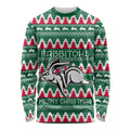 Personalised Rabbitohs Rugby Long Sleeve Shirt Christmas Simple Vibe 2023 LT9