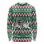 Personalised Rabbitohs Rugby Long Sleeve Shirt Christmas Simple Vibe 2023 LT9