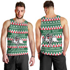 Personalised Rabbitohs Rugby Men Tank Top Christmas Simple Vibe 2023 LT9