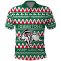 Personalised Rabbitohs Rugby Polo Shirt Christmas Simple Vibe 2023 LT9