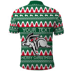 Personalised Rabbitohs Rugby Polo Shirt Christmas Simple Vibe 2023 LT9