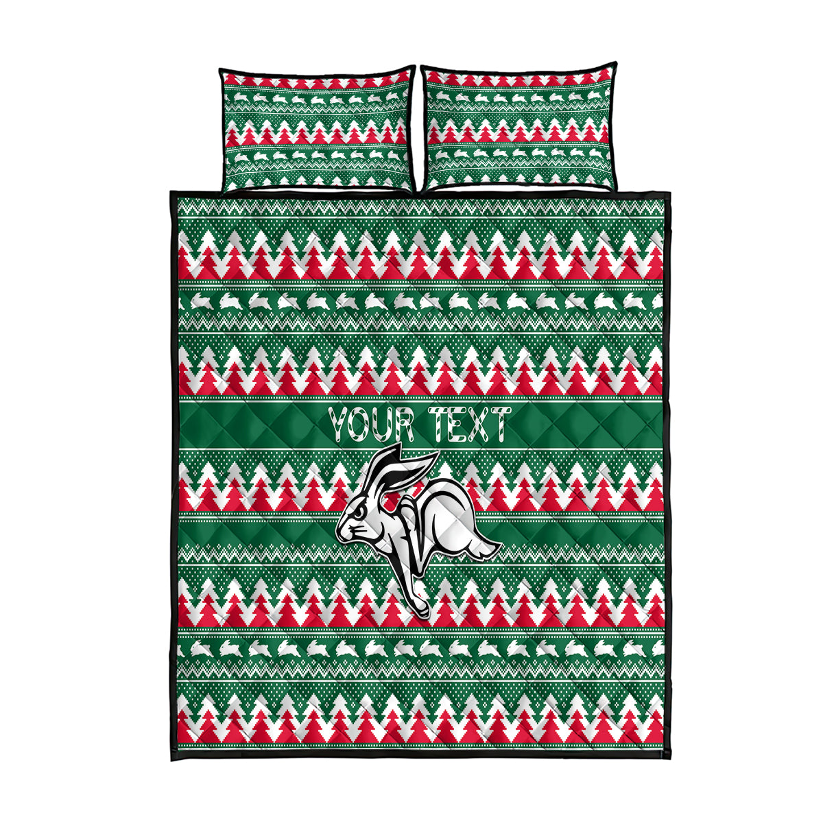 personalised-rabbitohs-rugby-quilt-bed-set-christmas-simple-vibe-2023