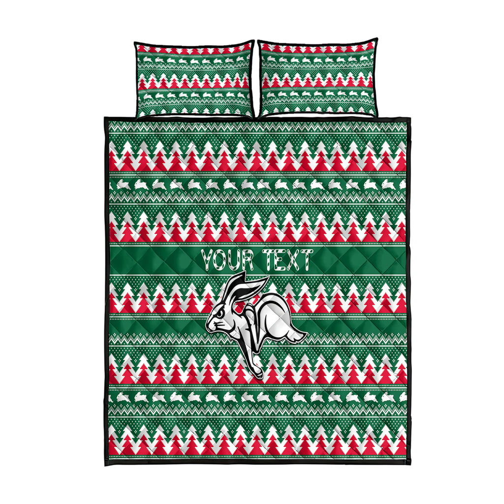 personalised-rabbitohs-rugby-quilt-bed-set-christmas-simple-vibe-2023