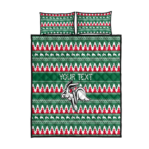 personalised-rabbitohs-rugby-quilt-bed-set-christmas-simple-vibe-2023