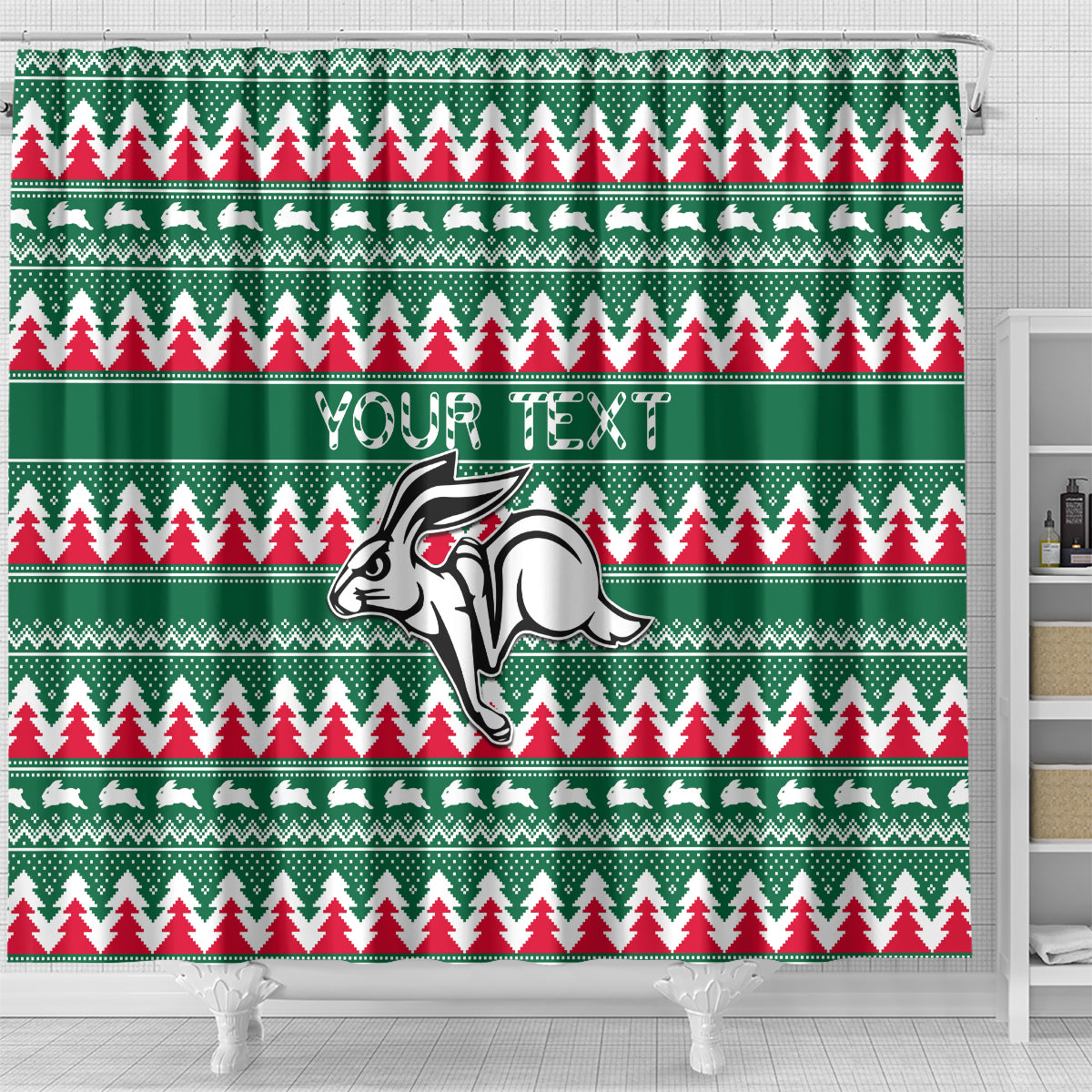 personalised-rabbitohs-rugby-shower-curtain-christmas-simple-vibe-2023