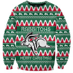 Personalised Rabbitohs Rugby Sweatshirt Christmas Simple Vibe 2023 LT9