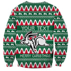 Personalised Rabbitohs Rugby Sweatshirt Christmas Simple Vibe 2023 LT9