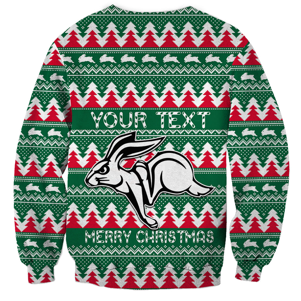 Personalised Rabbitohs Rugby Sweatshirt Christmas Simple Vibe 2023 LT9