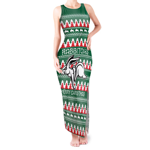 Personalised Rabbitohs Rugby Tank Maxi Dress Christmas Simple Vibe 2023 LT9