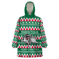 Personalised Rabbitohs Rugby Wearable Blanket Hoodie Christmas Simple Vibe 2023 LT9