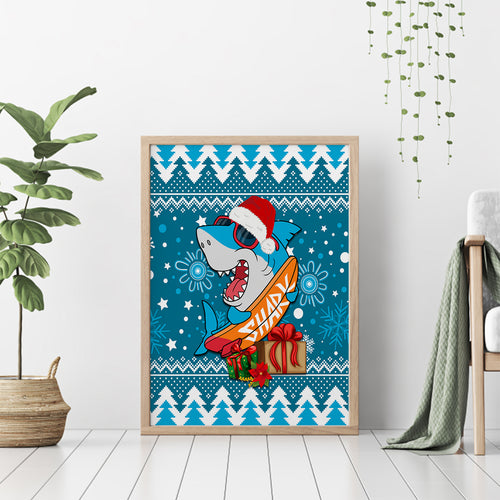 sharks-rugby-canvas-wall-art-chirstmas-vibe-2023