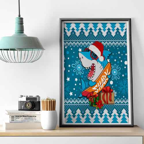 sharks-rugby-canvas-wall-art-chirstmas-vibe-2023