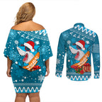 sharks-rugby-couples-matching-off-shoulder-short-dress-and-long-sleeve-button-shirt-chirstmas-vibe-2023