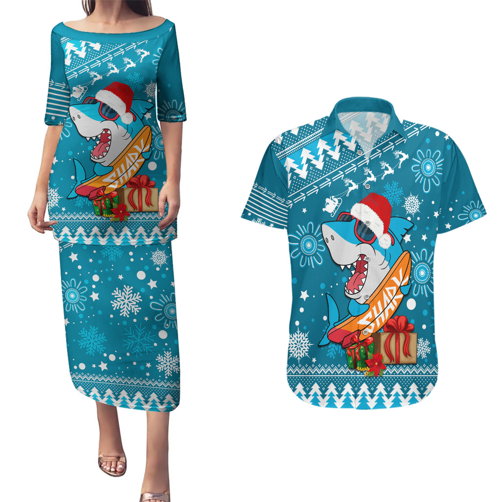 sharks-rugby-couples-matching-puletasi-dress-and-hawaiian-shirt-chirstmas-vibe-2023