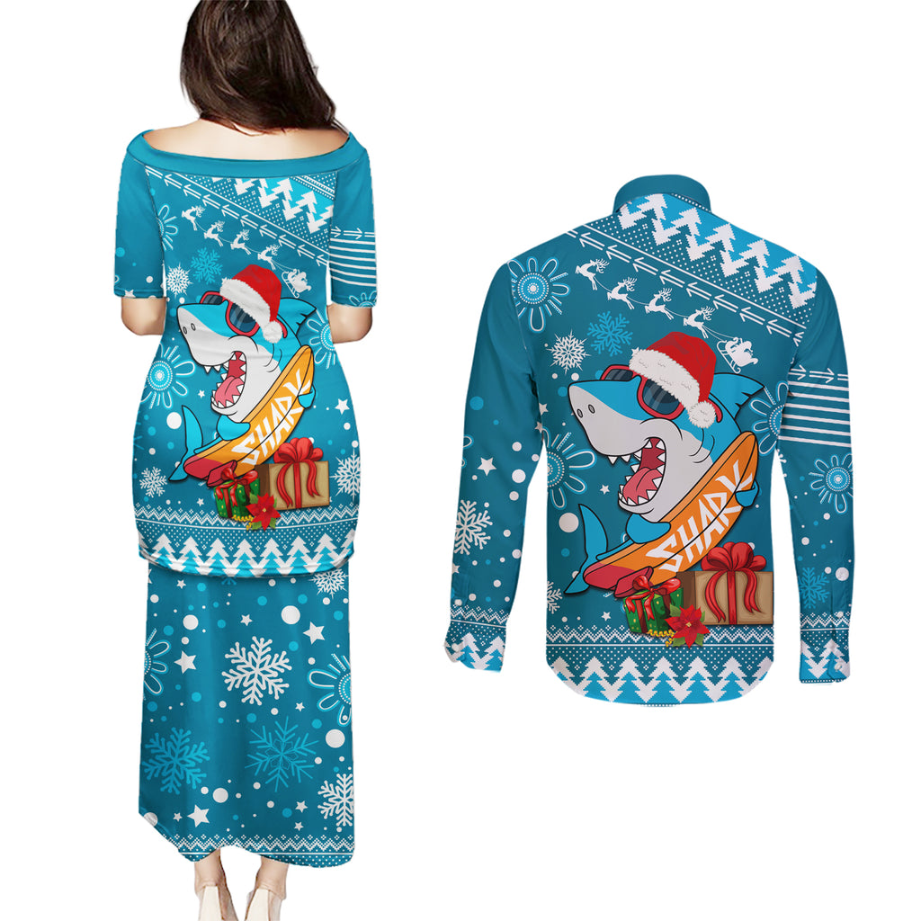 sharks-rugby-couples-matching-puletasi-dress-and-long-sleeve-button-shirt-chirstmas-vibe-2023