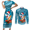 sharks-rugby-couples-matching-short-sleeve-bodycon-dress-and-long-sleeve-button-shirt-chirstmas-vibe-2023