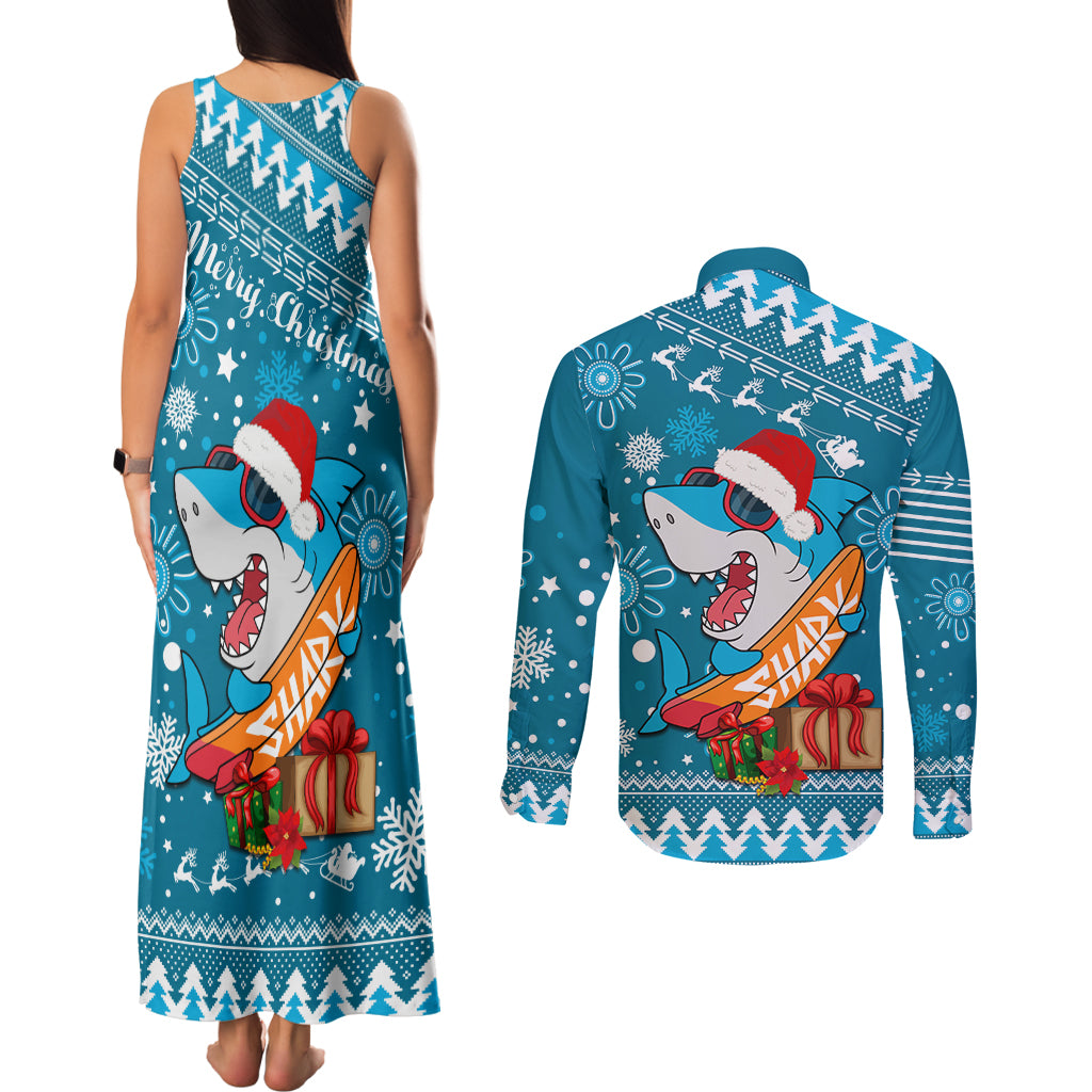 sharks-rugby-couples-matching-tank-maxi-dress-and-long-sleeve-button-shirt-chirstmas-vibe-2023