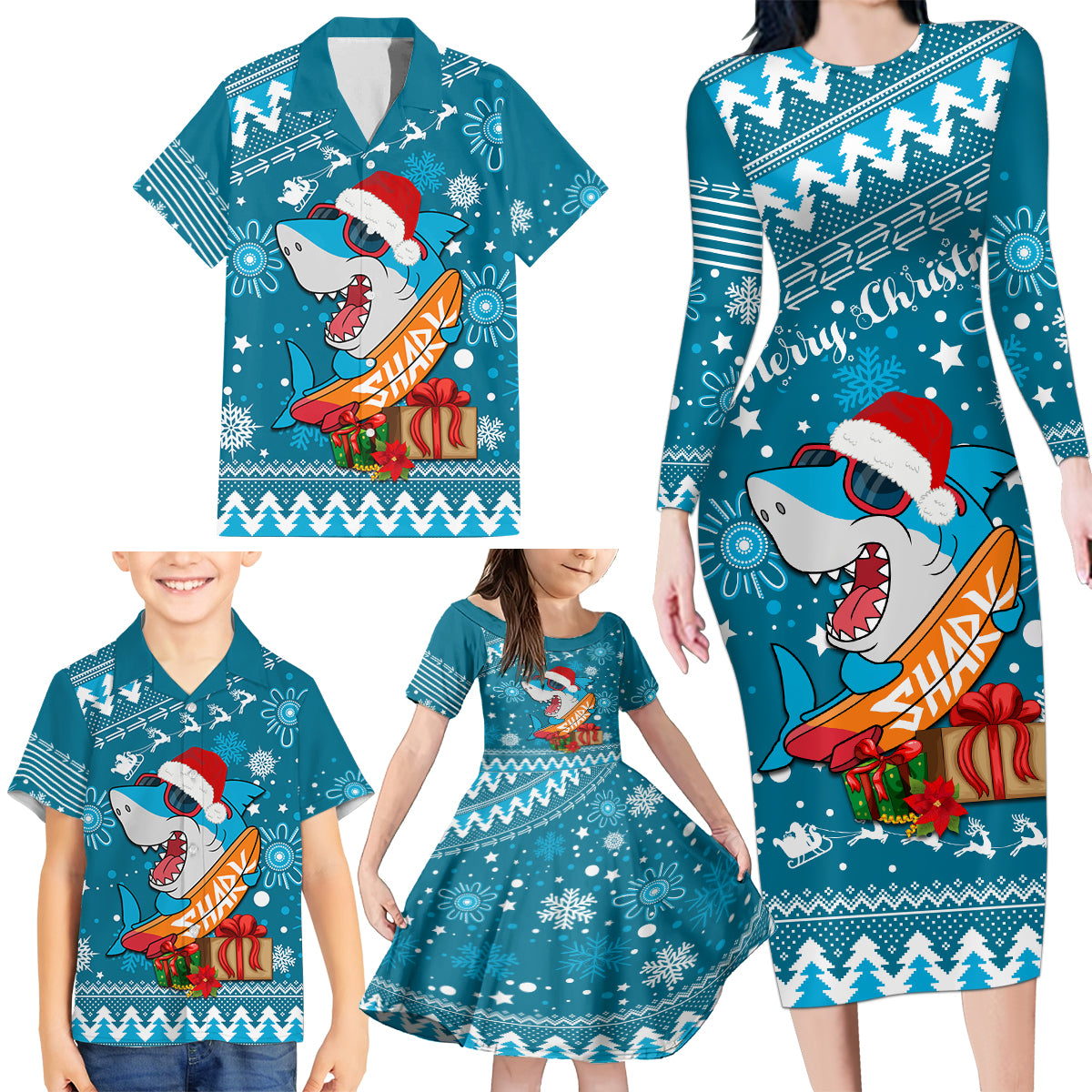 sharks-rugby-family-matching-long-sleeve-bodycon-dress-and-hawaiian-shirt-chirstmas-vibe-2023
