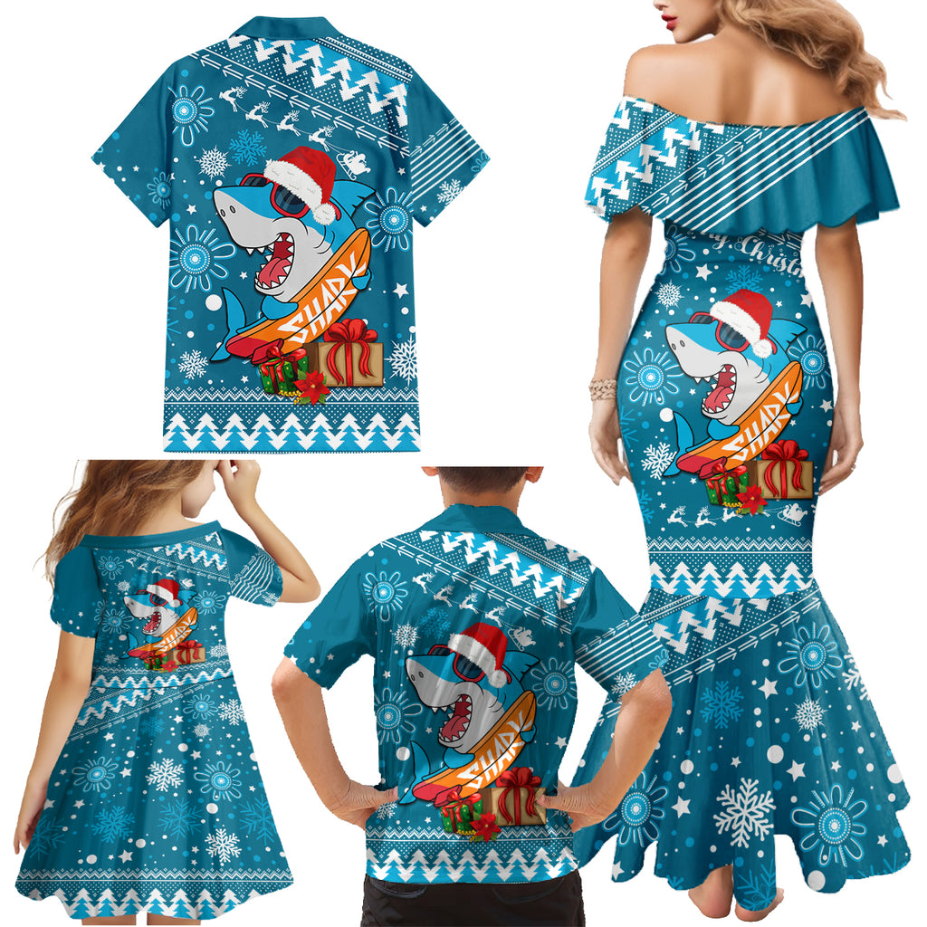 sharks-rugby-family-matching-mermaid-dress-and-hawaiian-shirt-chirstmas-vibe-2023