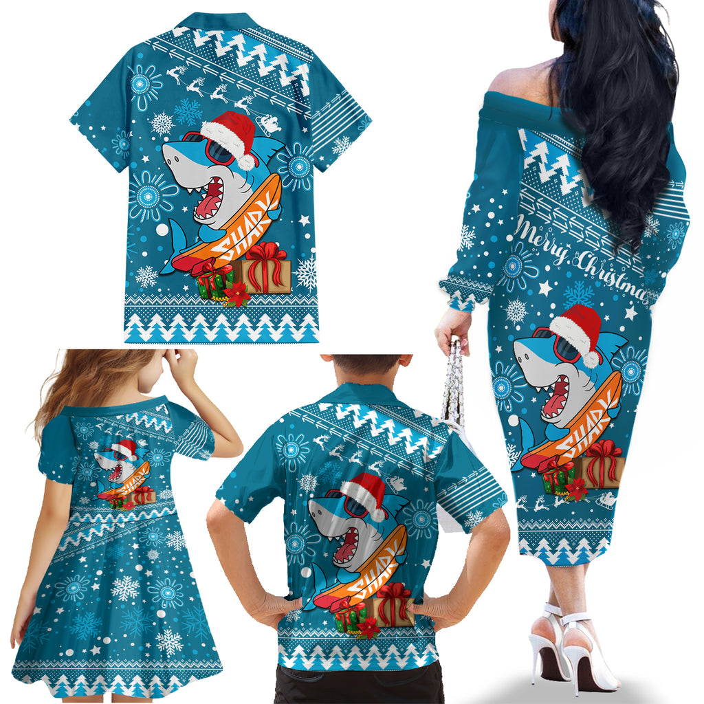 sharks-rugby-family-matching-off-shoulder-long-sleeve-dress-and-hawaiian-shirt-chirstmas-vibe-2023