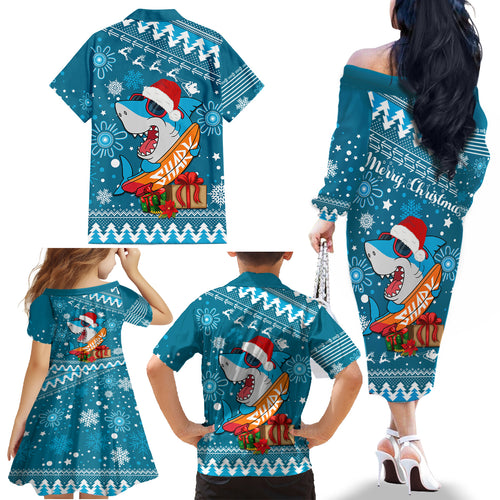 sharks-rugby-family-matching-off-shoulder-long-sleeve-dress-and-hawaiian-shirt-chirstmas-vibe-2023