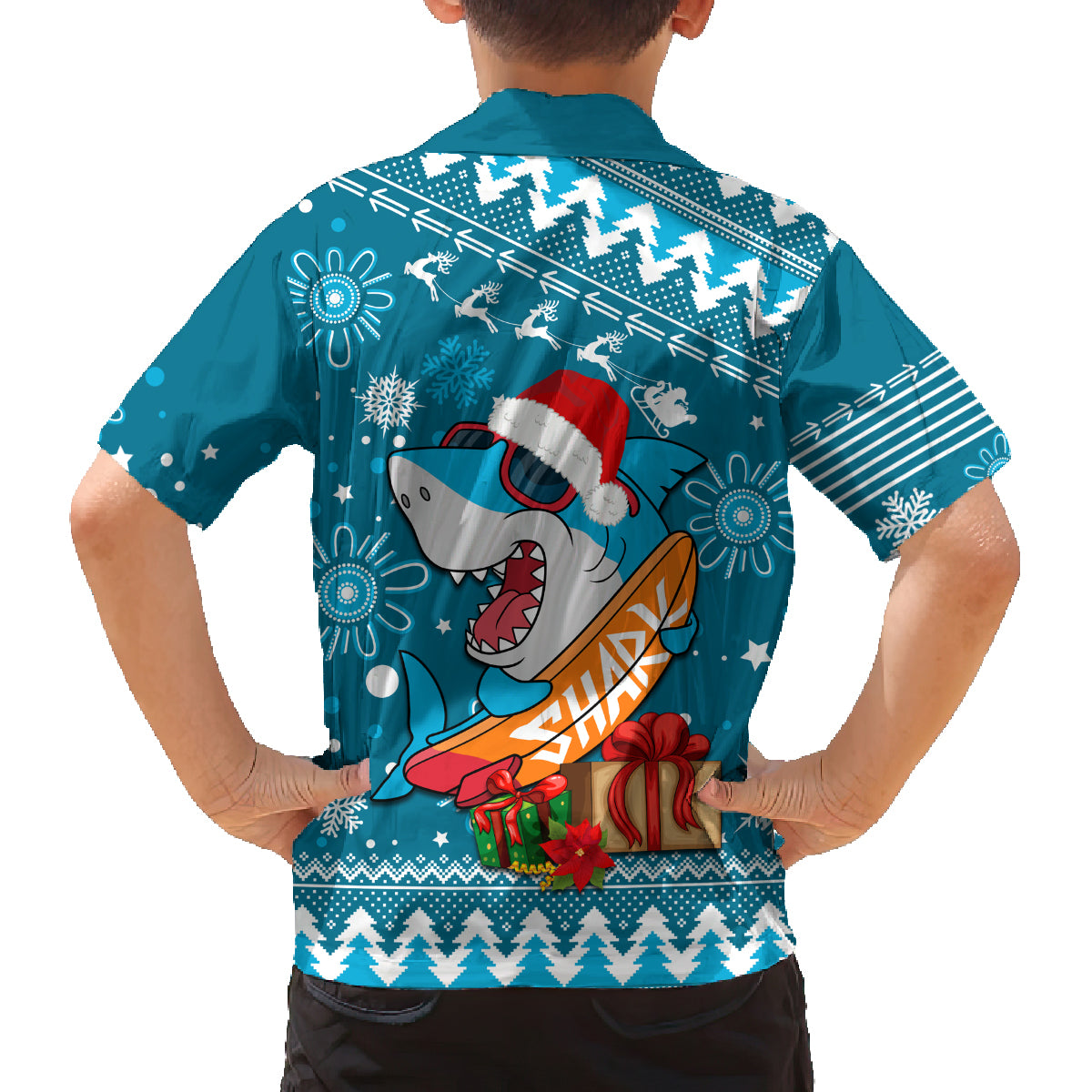 sharks-rugby-family-matching-off-shoulder-maxi-dress-and-hawaiian-shirt-chirstmas-vibe-2023