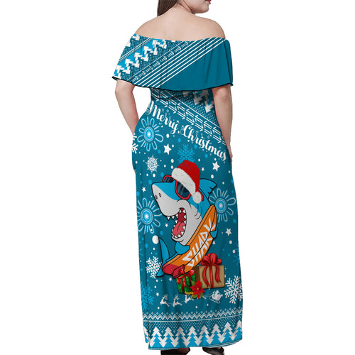sharks-rugby-family-matching-off-shoulder-maxi-dress-and-hawaiian-shirt-chirstmas-vibe-2023