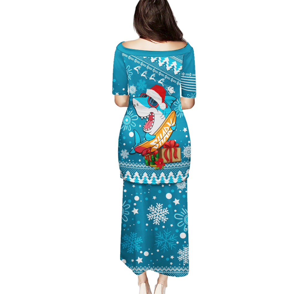 sharks-rugby-family-matching-puletasi-dress-and-hawaiian-shirt-chirstmas-vibe-2023