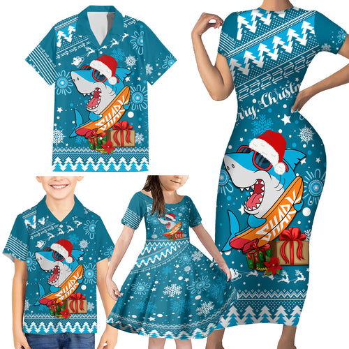 sharks-rugby-family-matching-short-sleeve-bodycon-dress-and-hawaiian-shirt-chirstmas-vibe-2023