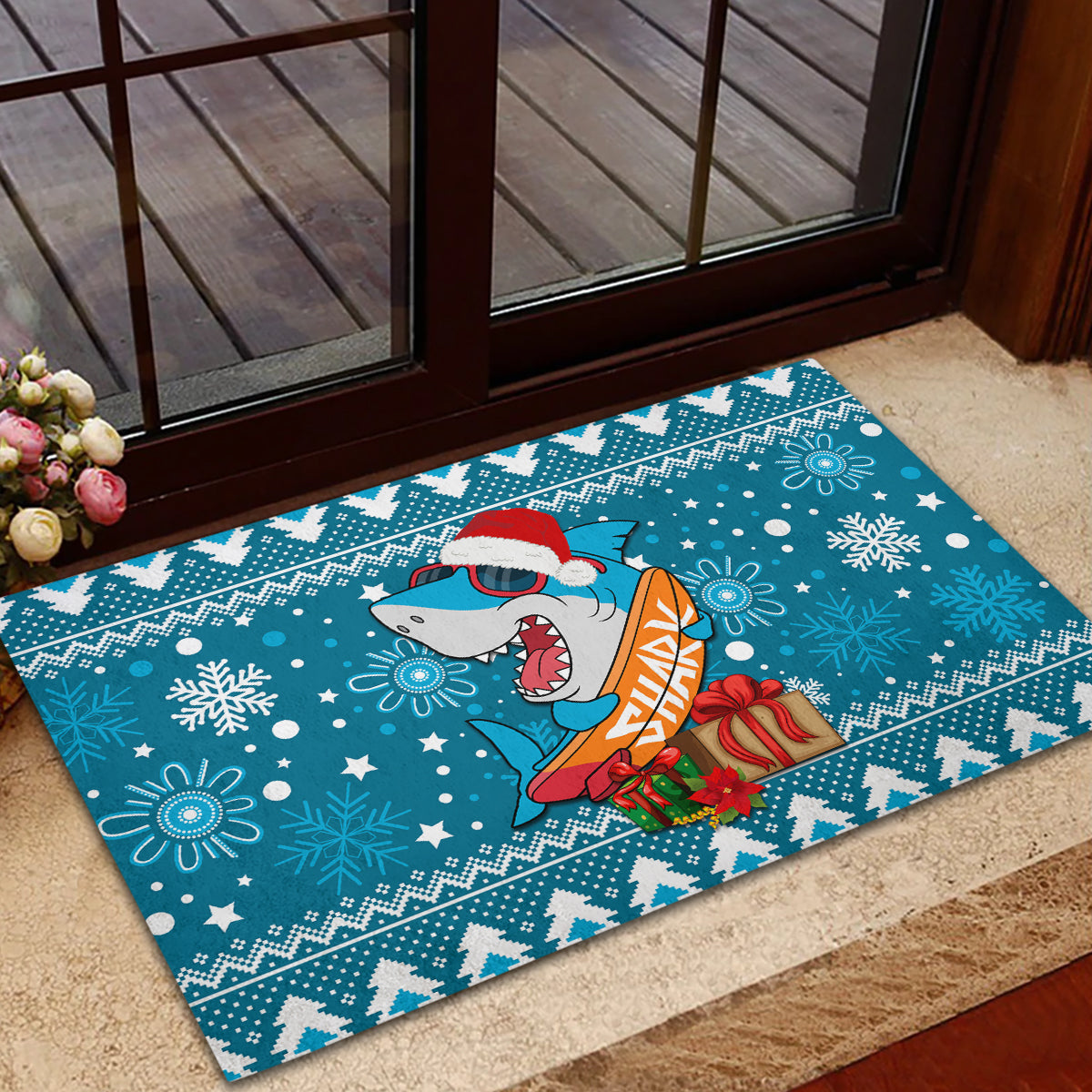 sharks-rugby-rubber-doormat-chirstmas-vibe-2023