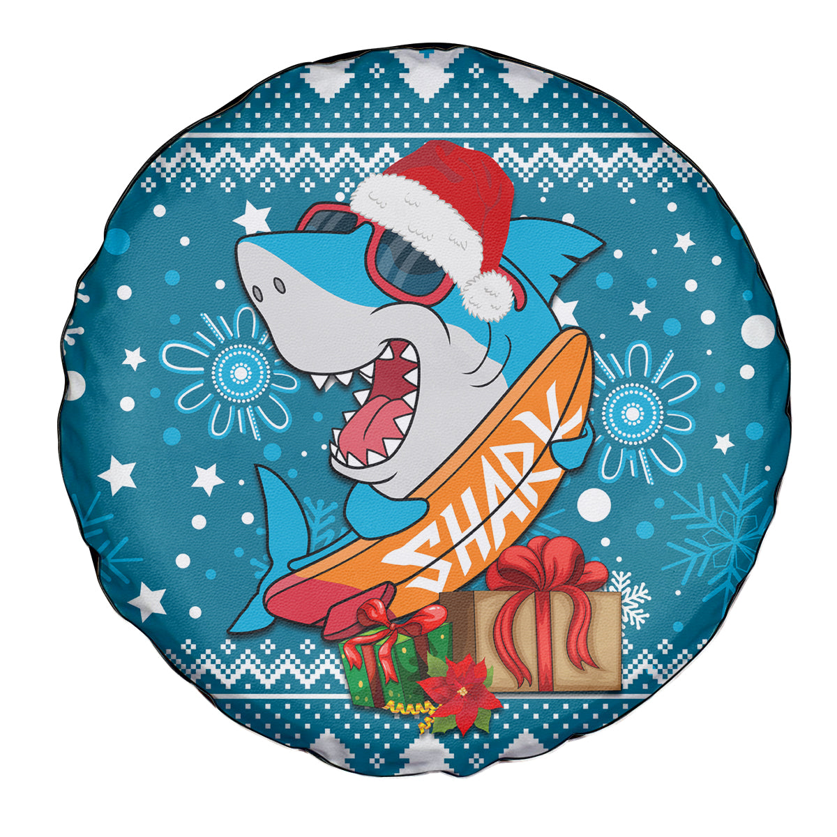 sharks-rugby-spare-tire-cover-chirstmas-vibe-2023