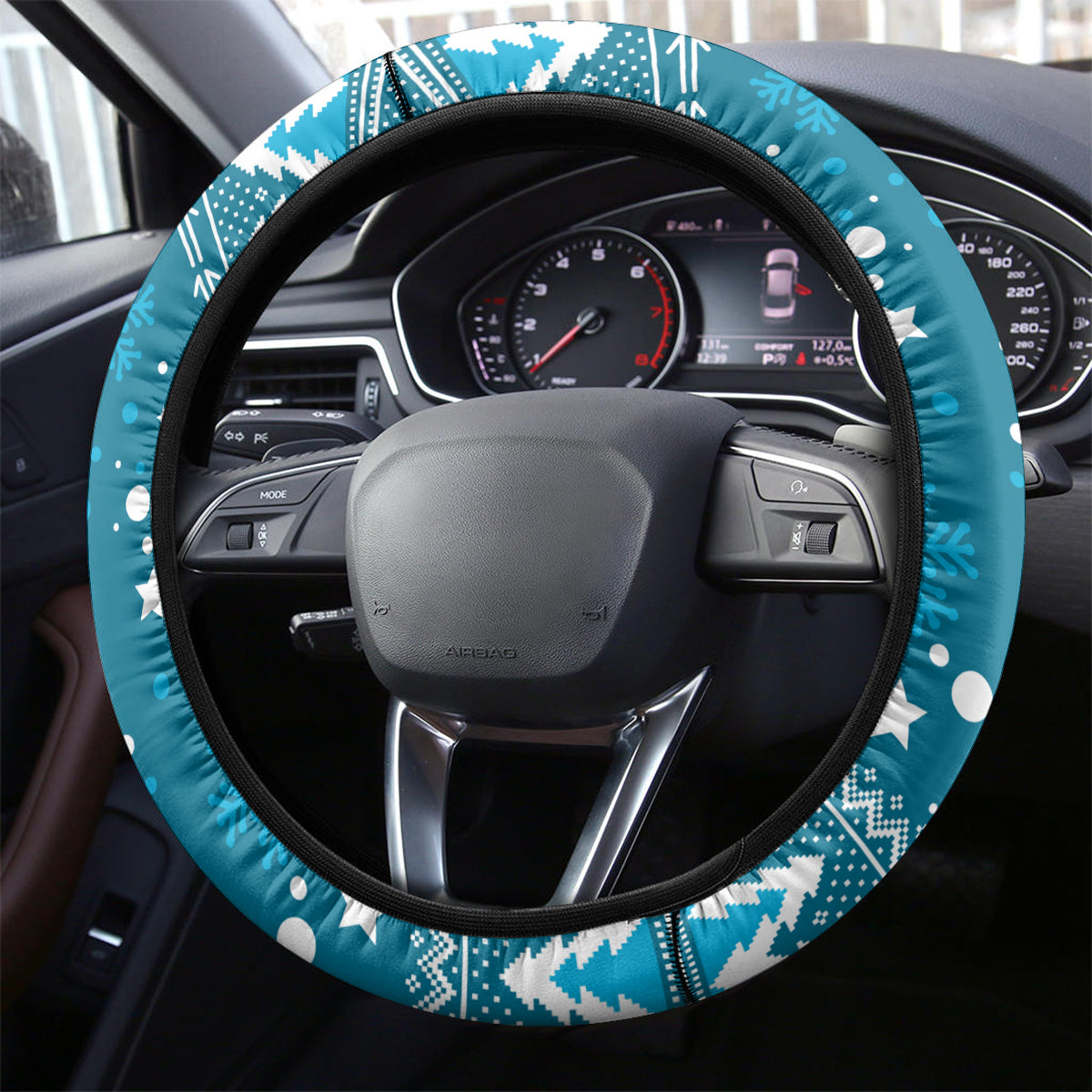 Sharks Rugby Steering Wheel Cover Chirstmas Vibe 2023