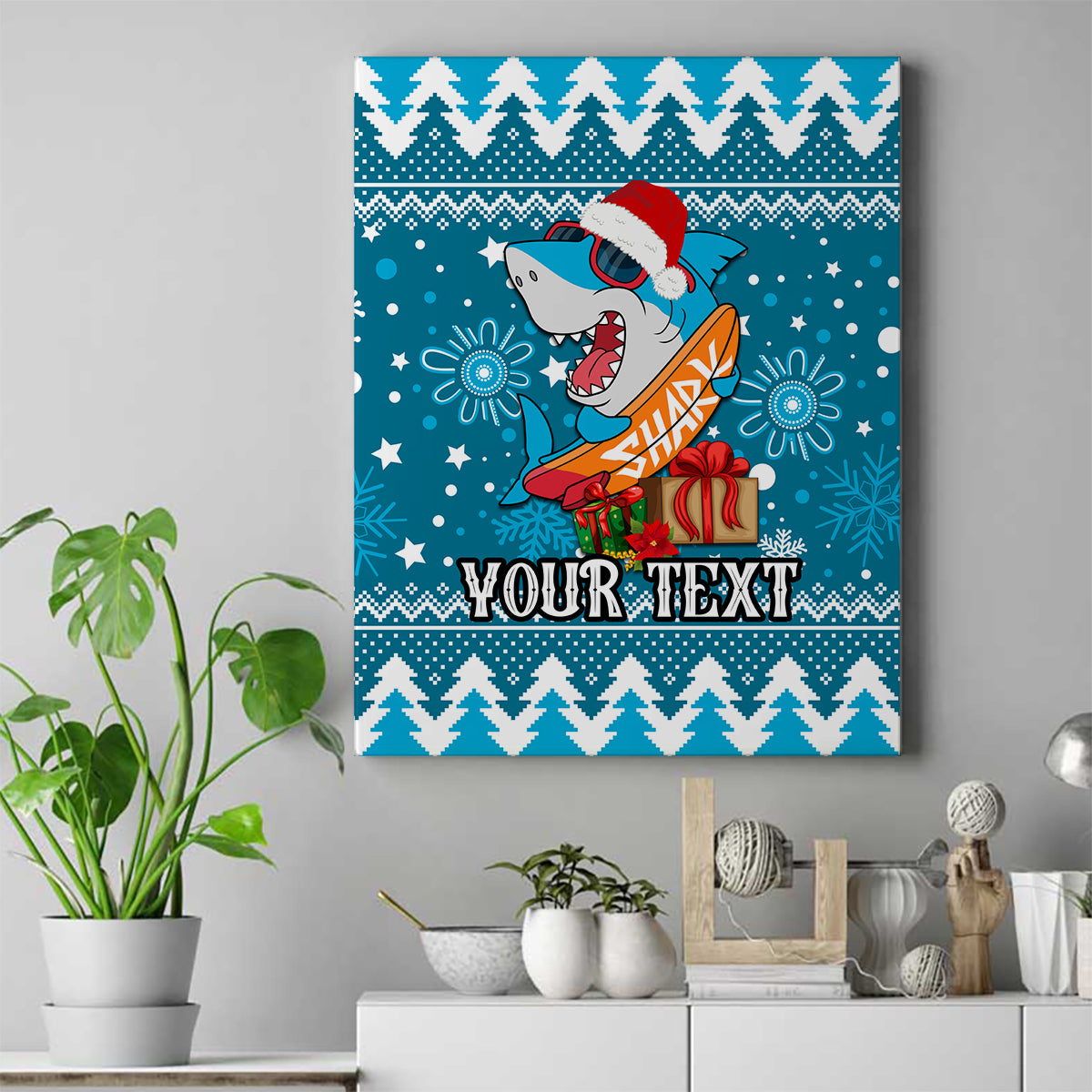 custom-sharks-rugby-canvas-wall-art-chirstmas-vibe-2023
